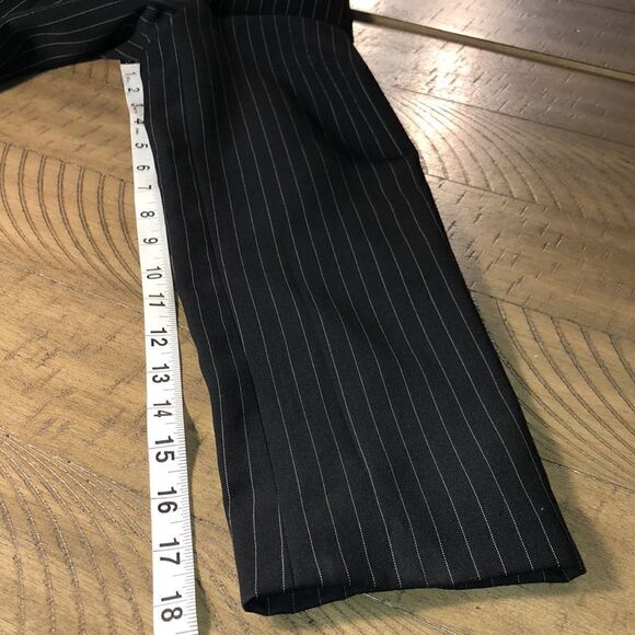 Shape FX’s Peplum Pinstripes Darted Crop Blazer Timeless Wide Lapel. Fully Lined - Picture 11 of 17